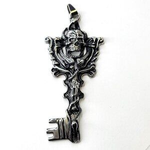 Skull Key Pendant Stainless Steel